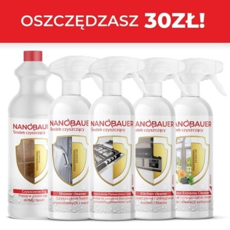 CZYSTY DOM zestaw 5 środków czyszczących PROMOCJA - NANOBAUER®