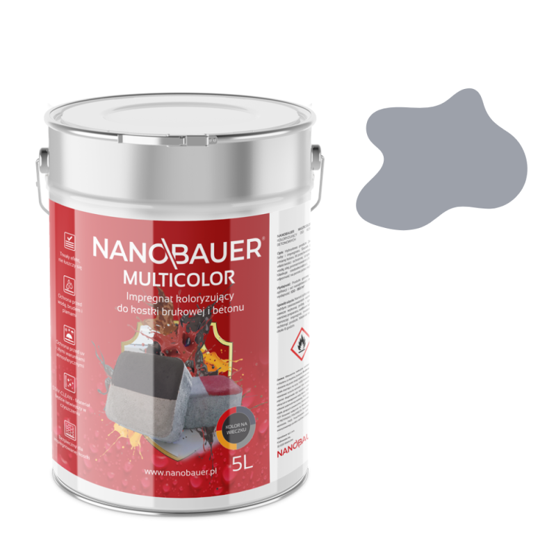 NANOBAUER MULTICOLOR 5l Puszka  Szary 7040