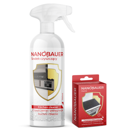 NANOBAUER Kitchen Cleaner 750ml + NANOBAUER Ceramic Hob Coating 30ml/30ml