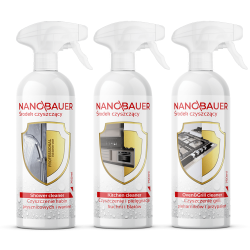 NANOBAUER SHOWER CLEANER 750ml + NANOBAUER Kitchen Cleaner 750ml + OVEN&GRILL CLEANER 500ml