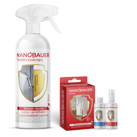 NANOBAUER Shower Cleaner 750ml + Shower Protect 60ml/60ml