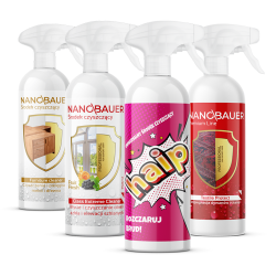 FURNITURE CLEANER 750ml + GLASS EXTREME CLEANER 750ml + TEXTILE PROTECT 500ml + HAIP 750ml