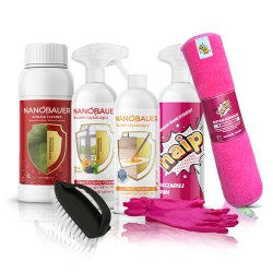 Antialg 1L + Floor 750ml + Haip 750ml + Glass Extreme 750ml + Szczotka żelazko + Mikrofibra pakiet + Rękawiczki