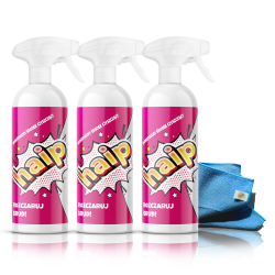 3x HAIP 750ml + mikrofibra niebieska