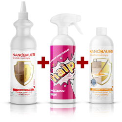 NANOBAUER HAIP 750ml + Floor Cleaner 750ml + Czyszczenie fug 1L
